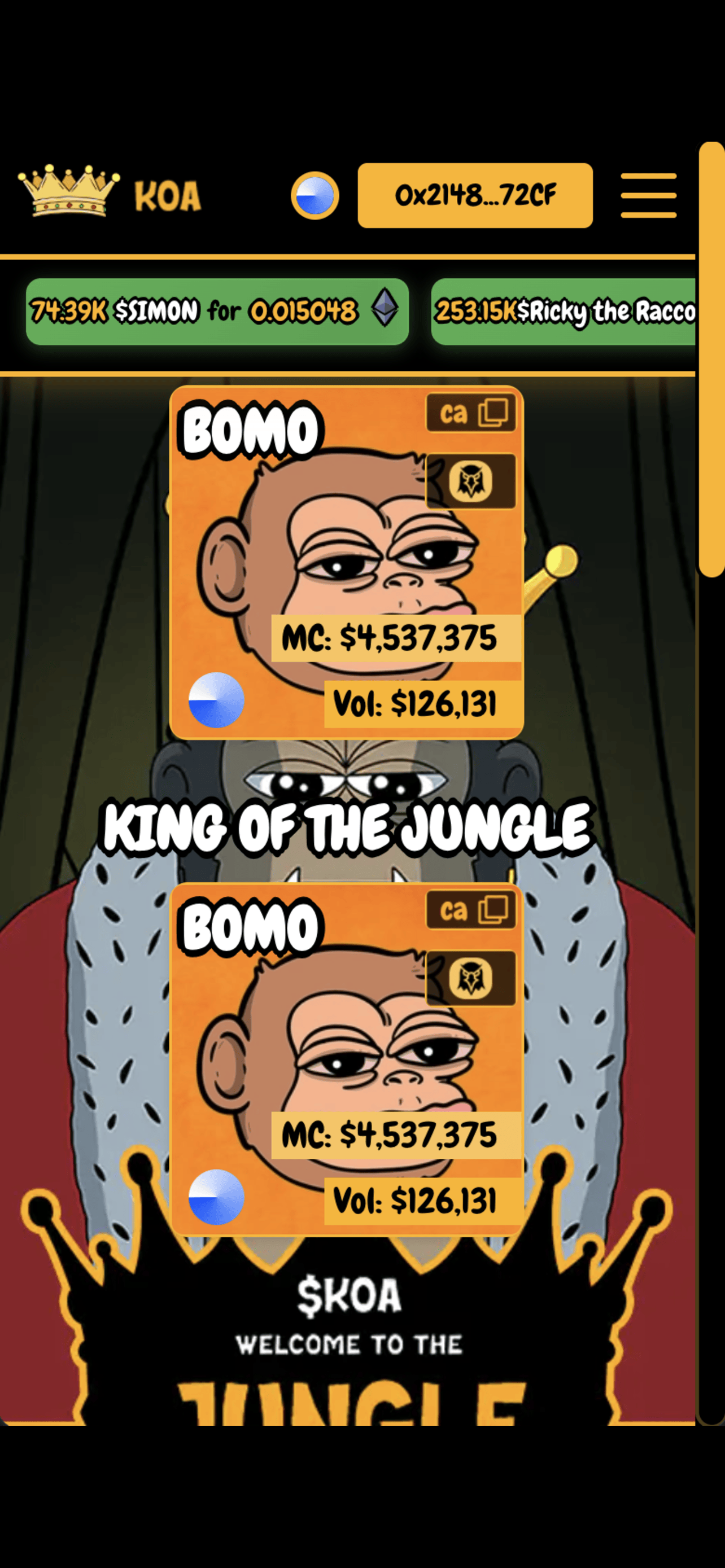 King of Apes - Farcaster Mini Apps screenshot